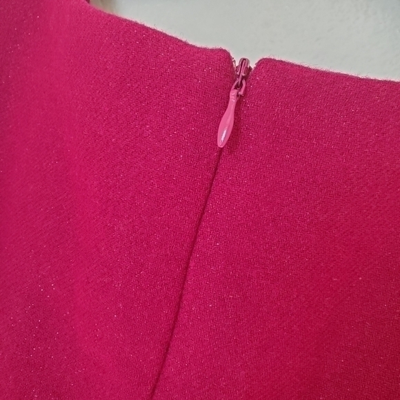 Emmelee Women's Wool Colorblock Sleeveless Gray & Magenta Dress with Pockets - Picture 12 of 16